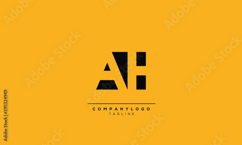 AH Abstract initial monogram letter alphabet logo design photo