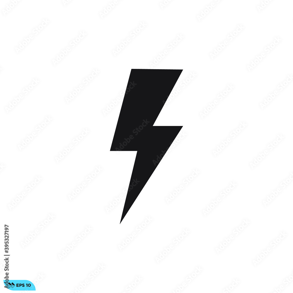 Icon vector graphic of Thunder bolt Icon vector graphic of Thunder bolt