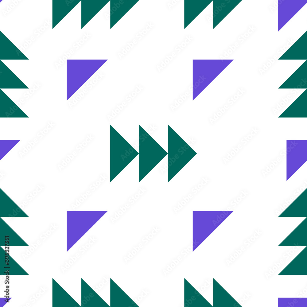 Seamless pattern with different green and purple triangles Seamless pattern with different green and purple triangles