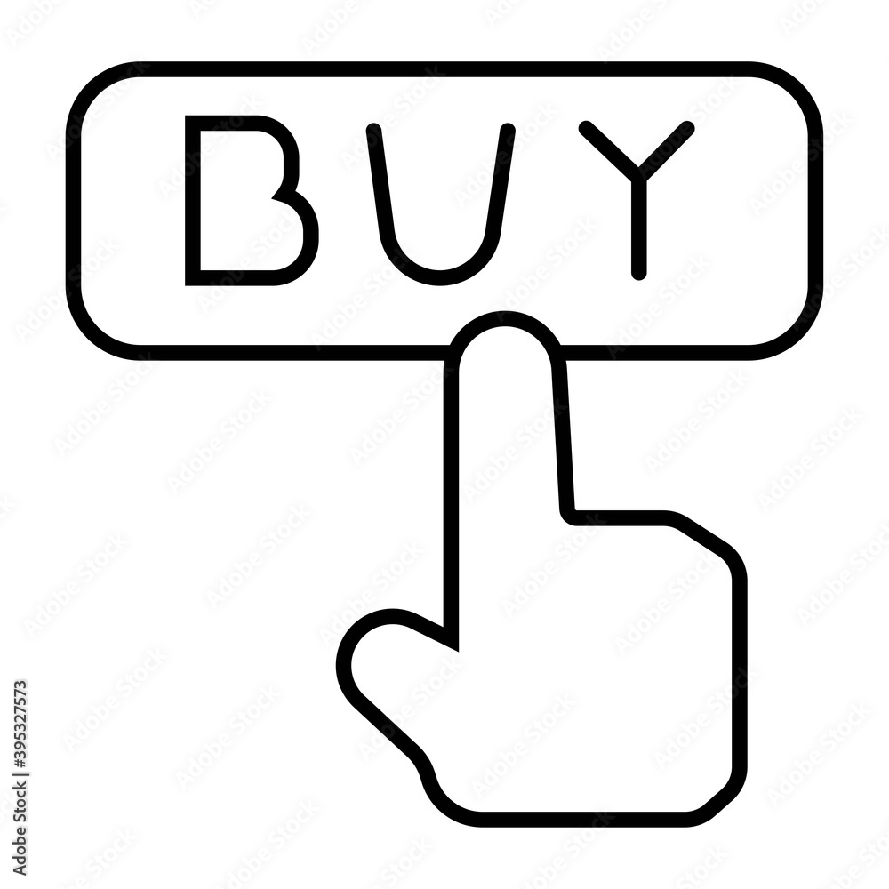 Click here button with hand clicking icon Click here button with hand clicking icon