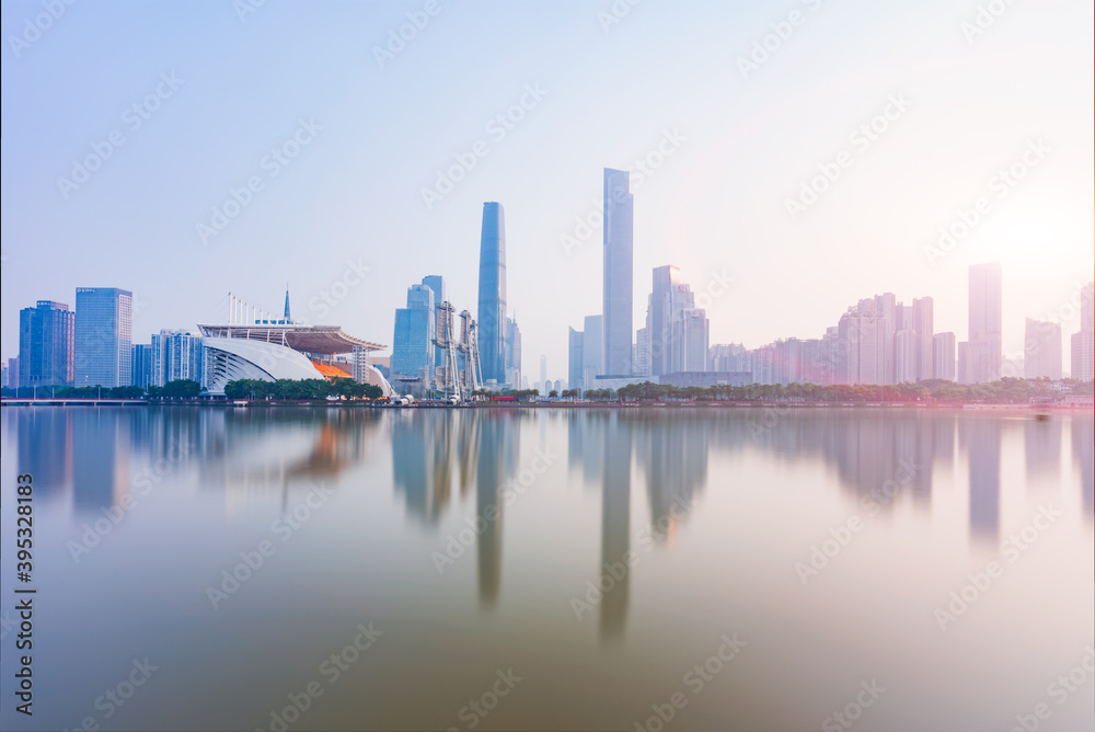 Skyline of Zhujiang New City, Guangzhou, Guangdong, China