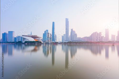 Skyline of Zhujiang New City, Guangzhou, Guangdong, China