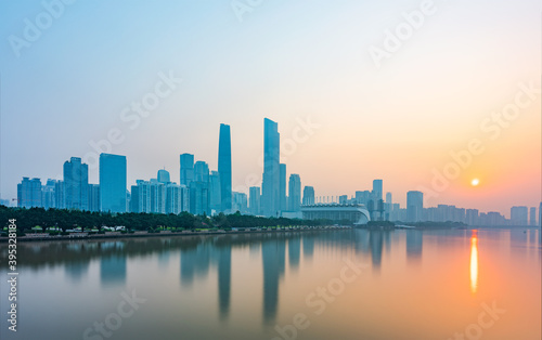 Skyline of Zhujiang New City  Guangzhou  Guangdong  China