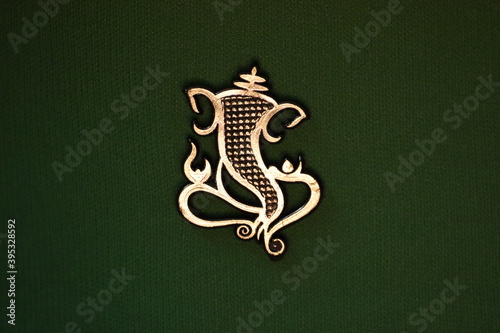 Canvas Print lord ganesh,golden design