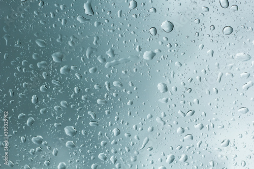 water drops on glass surface