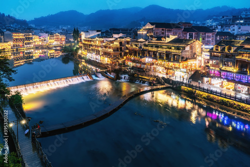 Beautiful scenery of Fenghuang ancient town © 昊 周