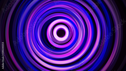Abstract blue pink circle lines vibrant concept background with central symmetry