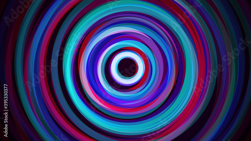 Abstract vibrant bright colored circle lines background concept