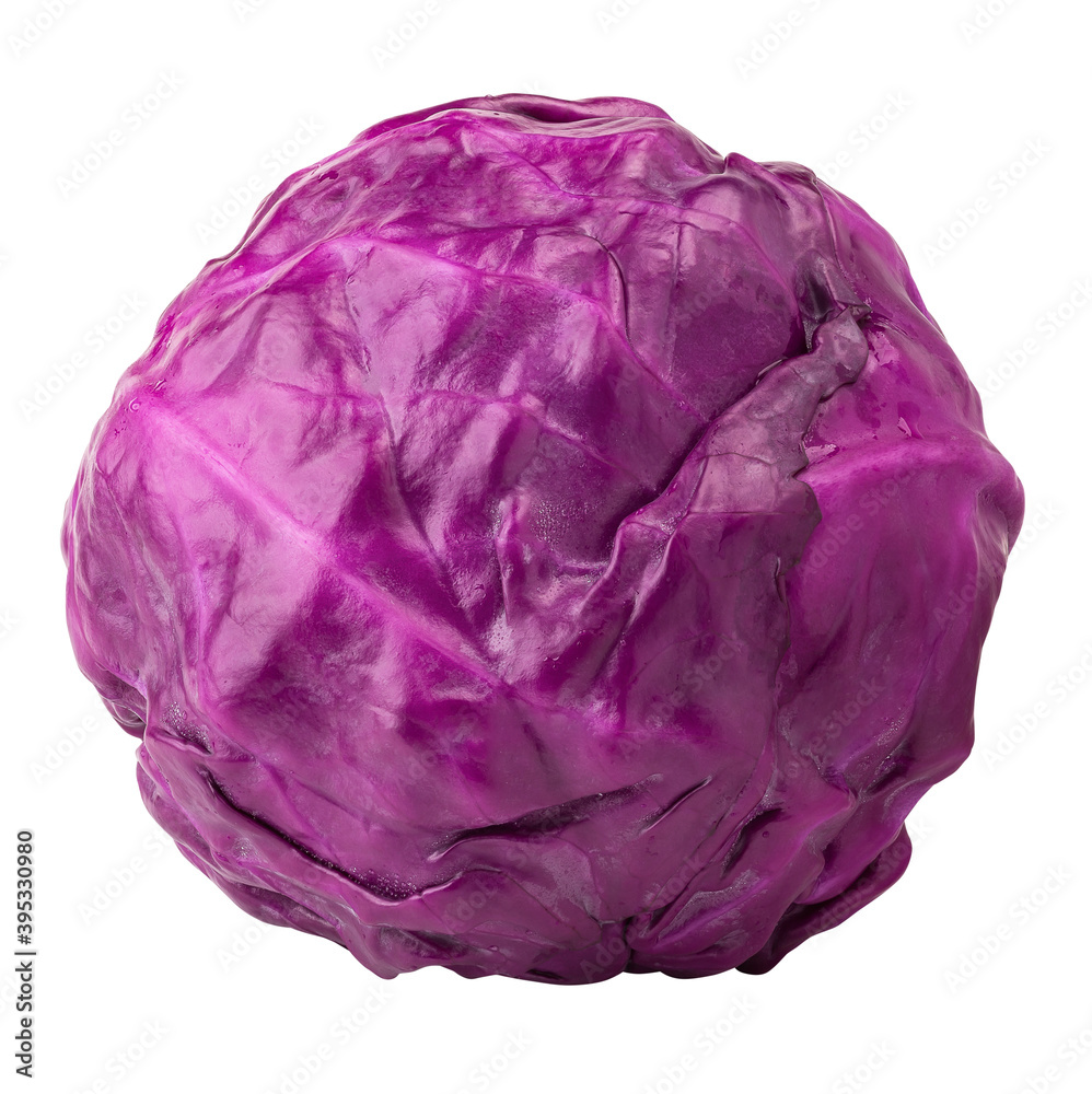 Red cabbage isolated on a white background Red cabbage isolated on a white background