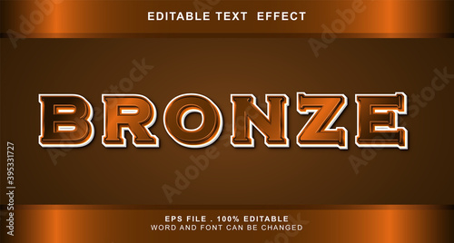 bronze text effect editable
