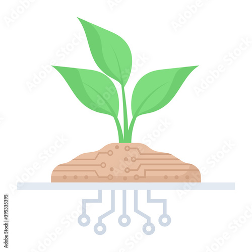 Seed germination testing Concept Vector color Icon Design, Smart agriculture symbol on white background, Digital agriculture Sign, satellite farming stock illustration 