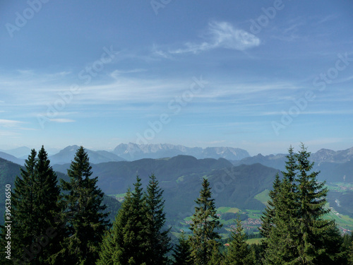 Mountain hiking tour to Hochgern mountain, Bavaria, Germany