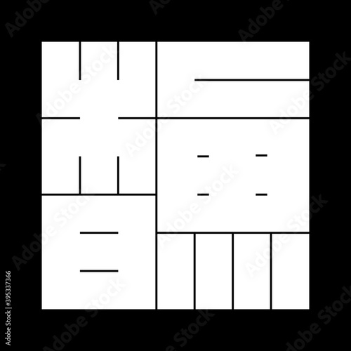 家紋　角字　ろ　櫓