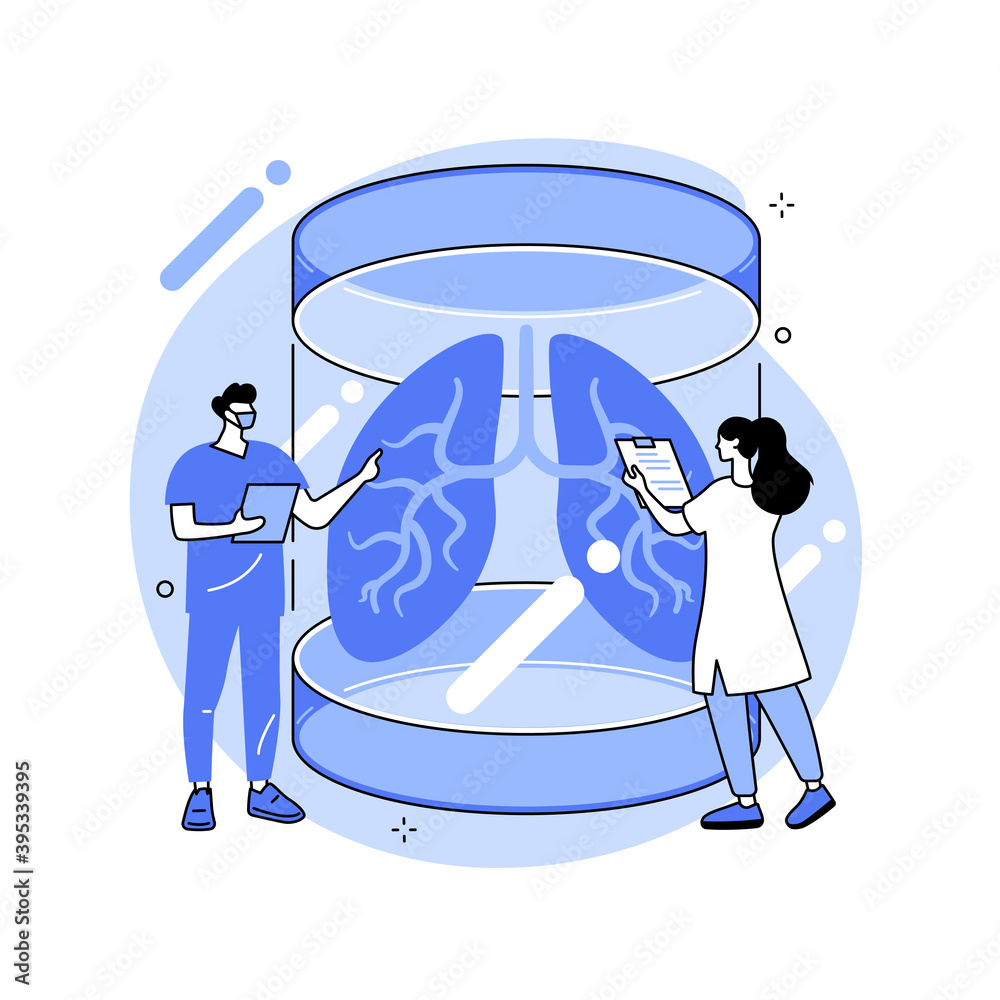 Labgrown organs abstract concept vector illustration. Laboratorygrown