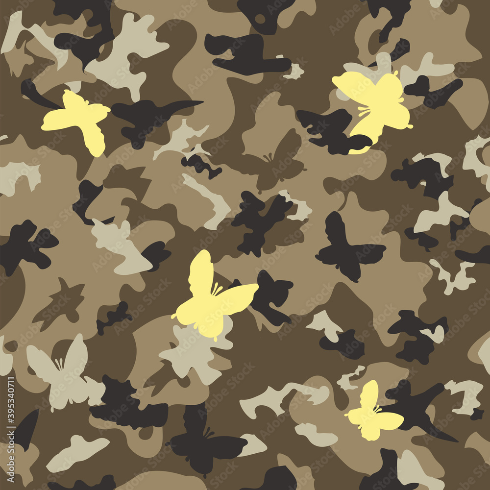 Seamless classic camouflage pattern. Camo fishing hunting vector background. Masking color military texture wallpaper. Seamless classic camouflage pattern. Camo fishing hunting vector background. Masking color military texture wallpaper.