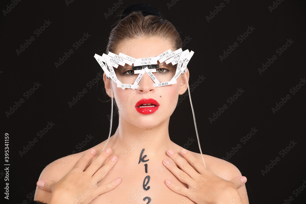 Beautiful girl with creative fashion look Beautiful girl with creative fashion look