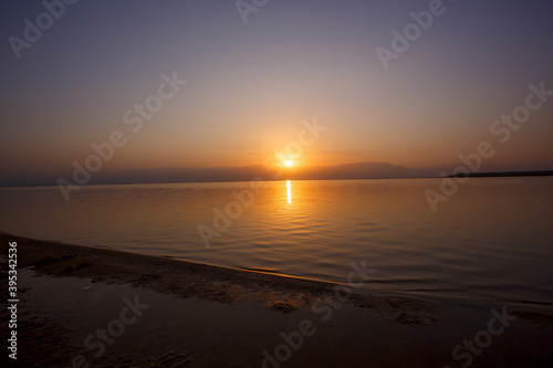  Dead Sea cost in Israel during sunset 