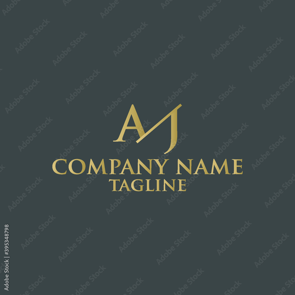 Letter Aand J abstract business logo design Letter Aand J abstract business logo design