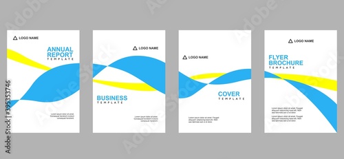 Modern flyer cover template. Cover layout design for company profile, brochure, poster, annual report, magazine and leaflet. Set of a4 page print to promotion and publication.