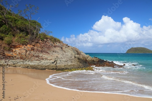 Beautiful beach in Guadeloupe