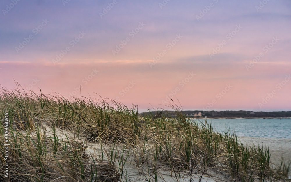 Sunset on Kalmus Beach, Hyannis, Massachusetts.