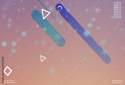 Winter christmas snowflake background. Vector.