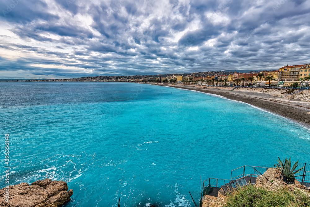 beach view of Nice