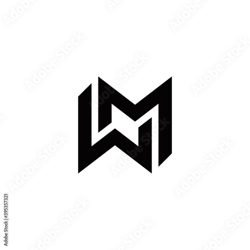 w m wm initial logo design vector graphic idea creative