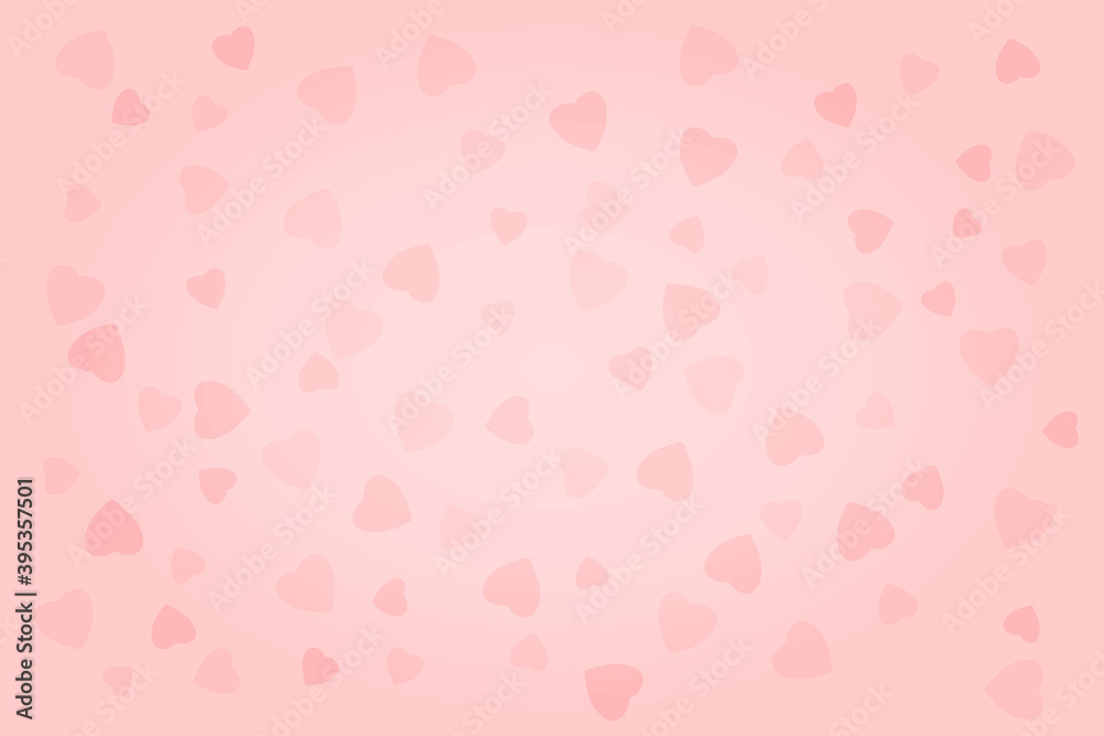 Valentines day or Womens day background. Pink backdrop of small hearts. Amour wallpaper. Cartoon love symbols pattern. Stock vector illustration