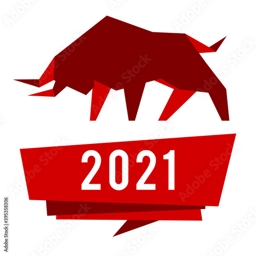 Year of the Ox. 2021 Chinese New year template. Traditional zodiacal lunar calendar design, new year. 