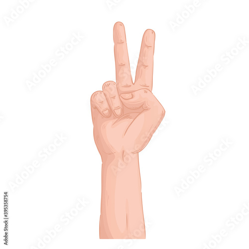 hand human peace and love symbol isolated icon vector illustration design