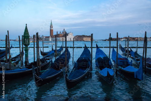 Gondola station at the Lagoon of Venice © darksideofpink