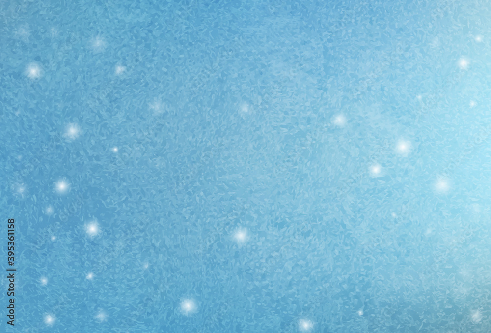 Obraz premium Frozen window. Winter snowfall. Vector