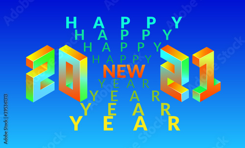 2021 Happy new year greeting banner