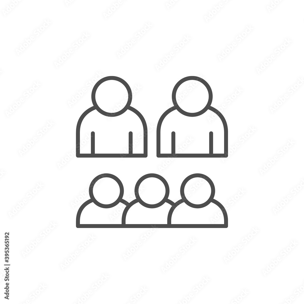 Parents and children line outline icon Parents and children line outline icon