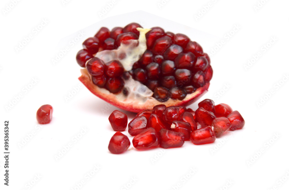 pomegranate isolated on the white background pomegranate isolated on the white background