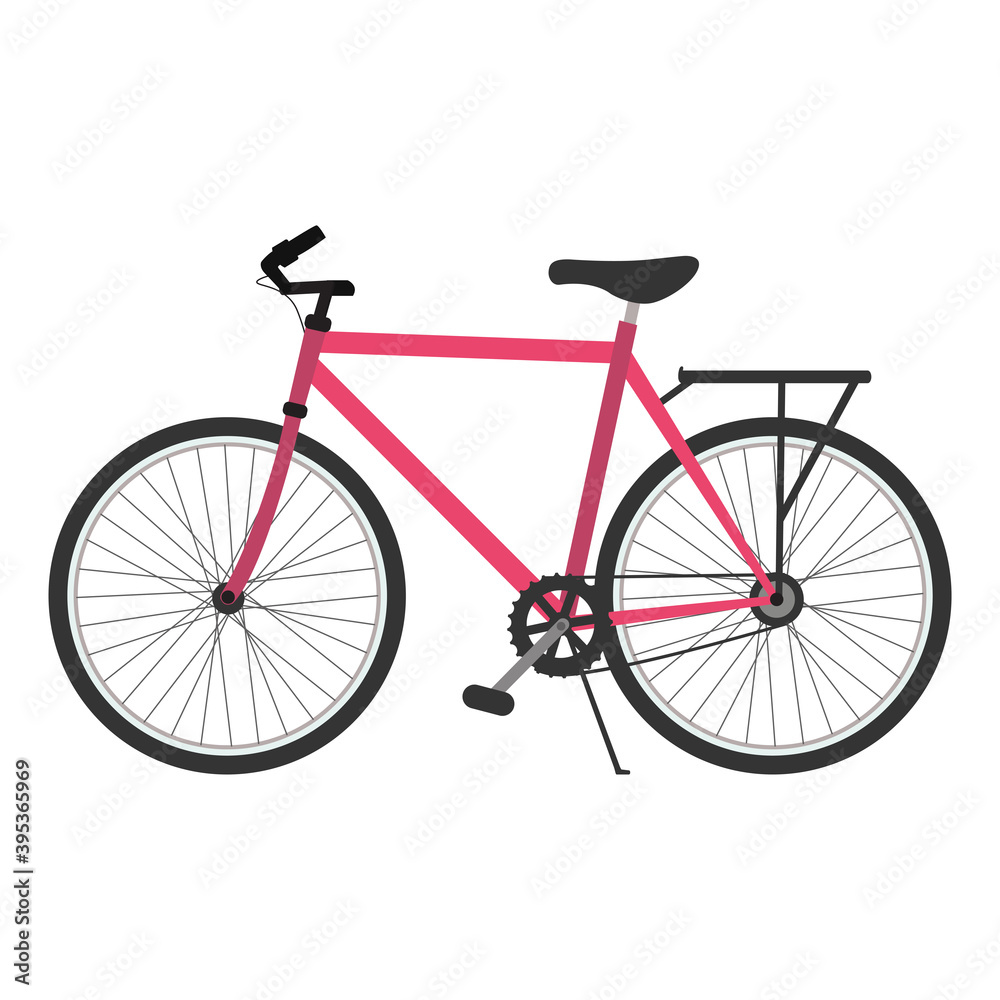 Isolated red bicycle delivery fast icon- Vector Isolated red bicycle delivery fast icon- Vector