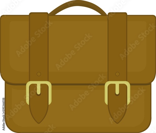 Vector emoticon illustration of a briefcase