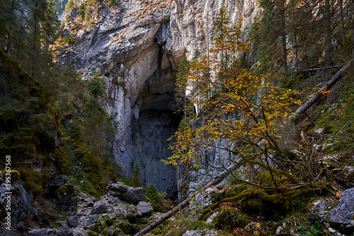 Entrance of a big cave