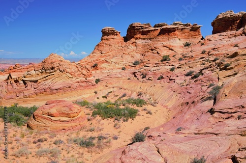 Colorful rock formations at Coyote Buttes South near Kanab