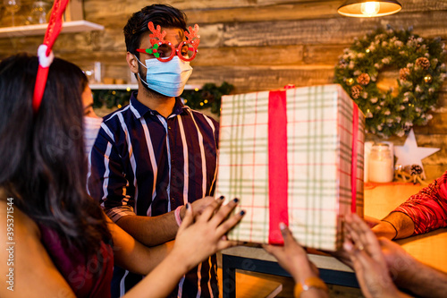 guest spend holiday quarantine together, welcome at new year Christmas party