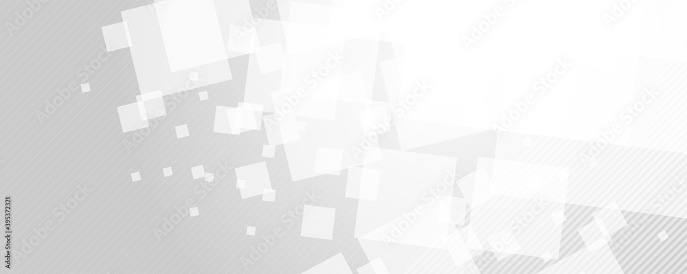 White grey silver abstract banner technology background