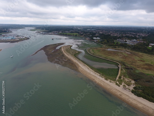 Wallpaper Mural Coastline Drone shot of The Hamble River, UK Torontodigital.ca