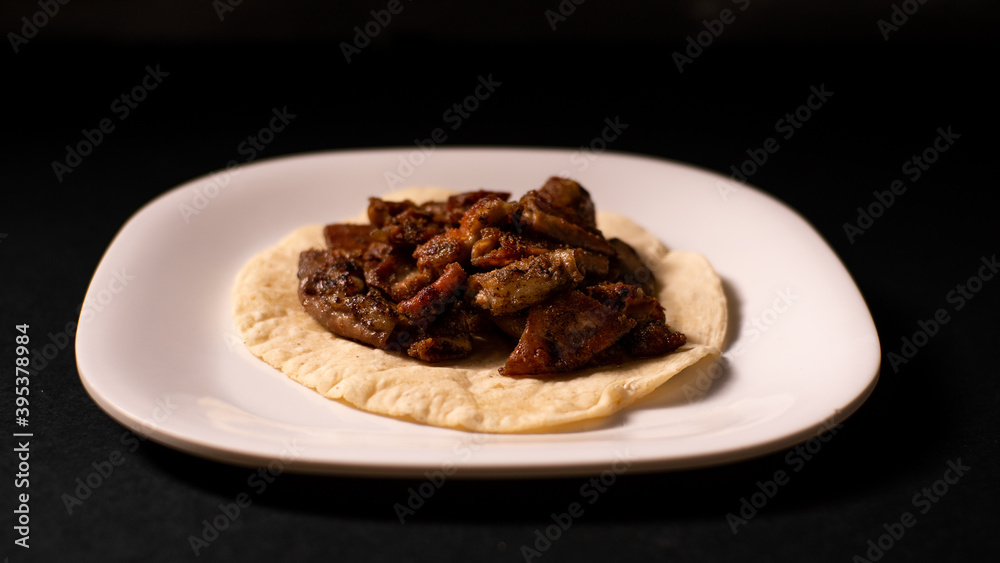 Dishes with roasted meat and vegetables Dishes with roasted meat and vegetables
