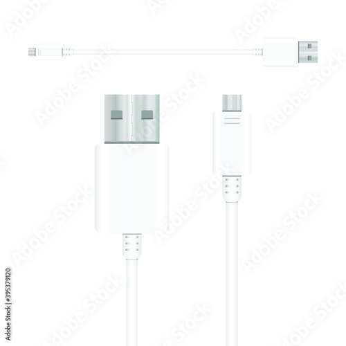 Usb micro cable vector illustration
