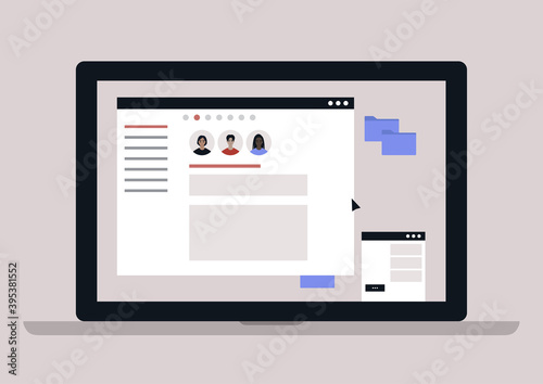 A group email received via mail client, a desktop interface, office daily routine