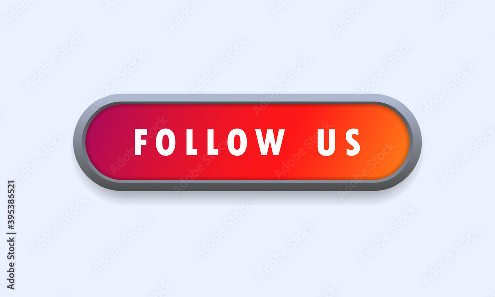 Follow us buttons. Social media network concept. User interface element. Web design. Vector on isolated white background. EPS 10 Follow us buttons. Social media network concept. User interface element. Web design. Vector on isolated white background. EPS 10