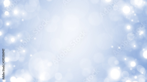 Blue and white abstract winter gradient bokeh background. Soft Christmas background