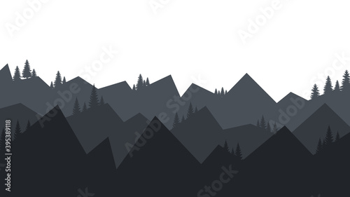 Mountains abstract background. 4k Background. Vector abstract backgrounds for text, landscape with mountains and hills. Vector illustration