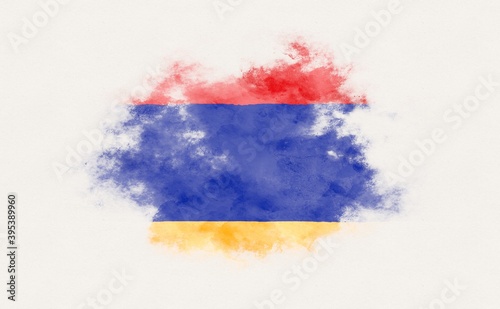 Painted national flag of Armenia.